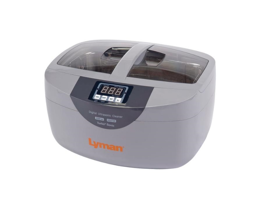 Lyman TURBO SONIC 2500 ULTRASONIC CASE CLEANER Ultrasoon Reiniger inhoud 900 stuks 9mm Para hulzen